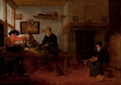 Das Innere einer Schneiderei von Quiringh Van Brekelenkam